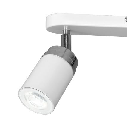 Akcentinis apšvietimas RENO 2xGU10/8W/230V balta/blizgus chromas