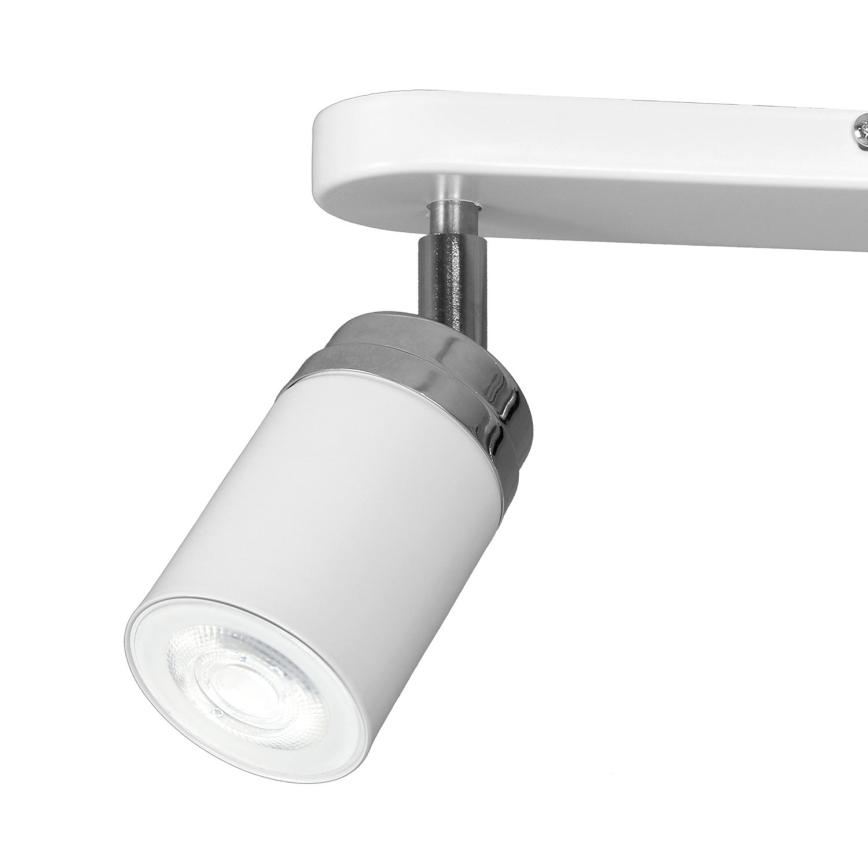 Akcentinis apšvietimas RENO 2xGU10/8W/230V balta/blizgus chromas