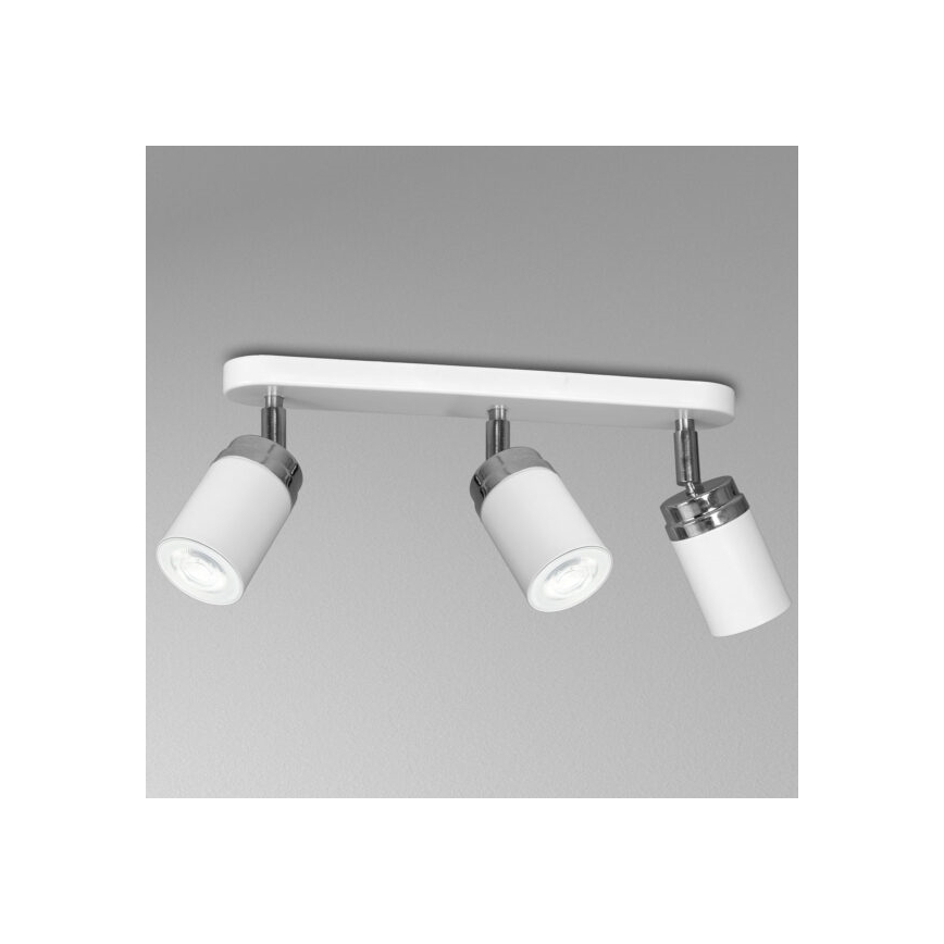 Akcentinis apšvietimas RENO 3xGU10/8W/230V balta/blizgus chromas