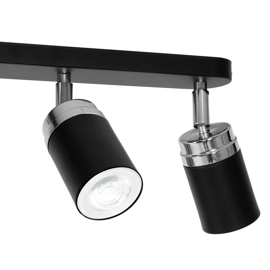 Akcentinis apšvietimas RENO 3xGU10/8W/230V juoda/blizgus chromas