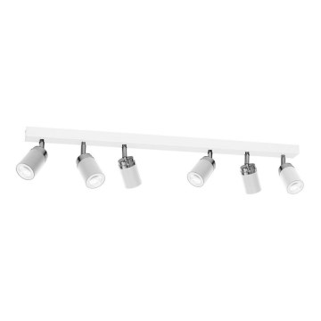 Akcentinis apšvietimas RENO 6xGU10/8W/230V balta/blizgus chromas