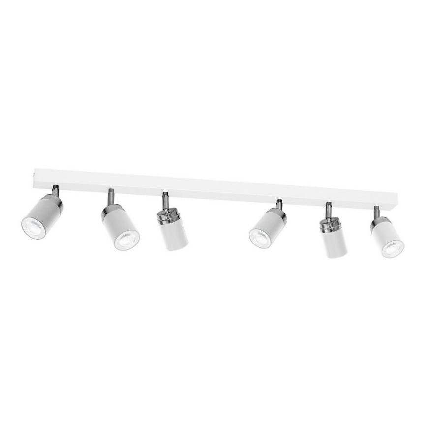 Akcentinis apšvietimas RENO 6xGU10/8W/230V balta/blizgus chromas