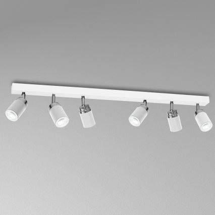 Akcentinis apšvietimas RENO 6xGU10/8W/230V balta/blizgus chromas