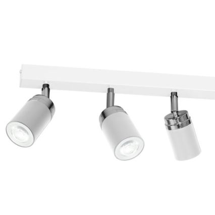 Akcentinis apšvietimas RENO 6xGU10/8W/230V balta/blizgus chromas