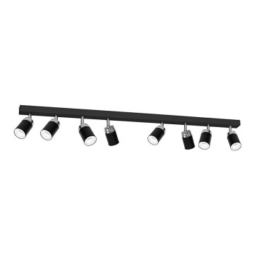 Akcentinis apšvietimas RENO 8xGU10/60W/230V juoda/blizgus chromas