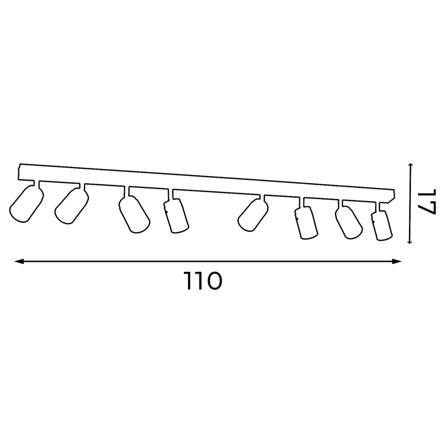 Akcentinis apšvietimas RENO 8xGU10/8W/230V balta/blizgus chromas