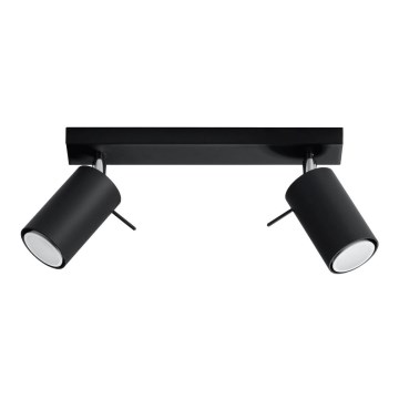 Akcentinis apšvietimas RING 2 2xGU10/10W/230V juoda