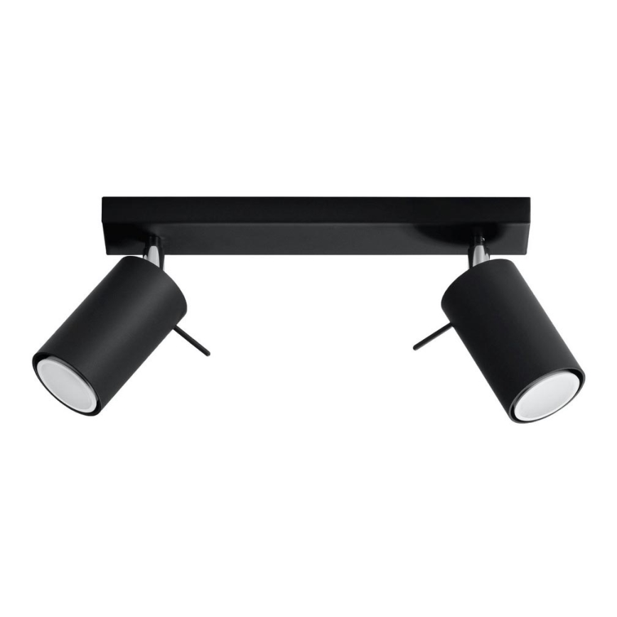 Akcentinis apšvietimas RING 2 2xGU10/10W/230V juoda