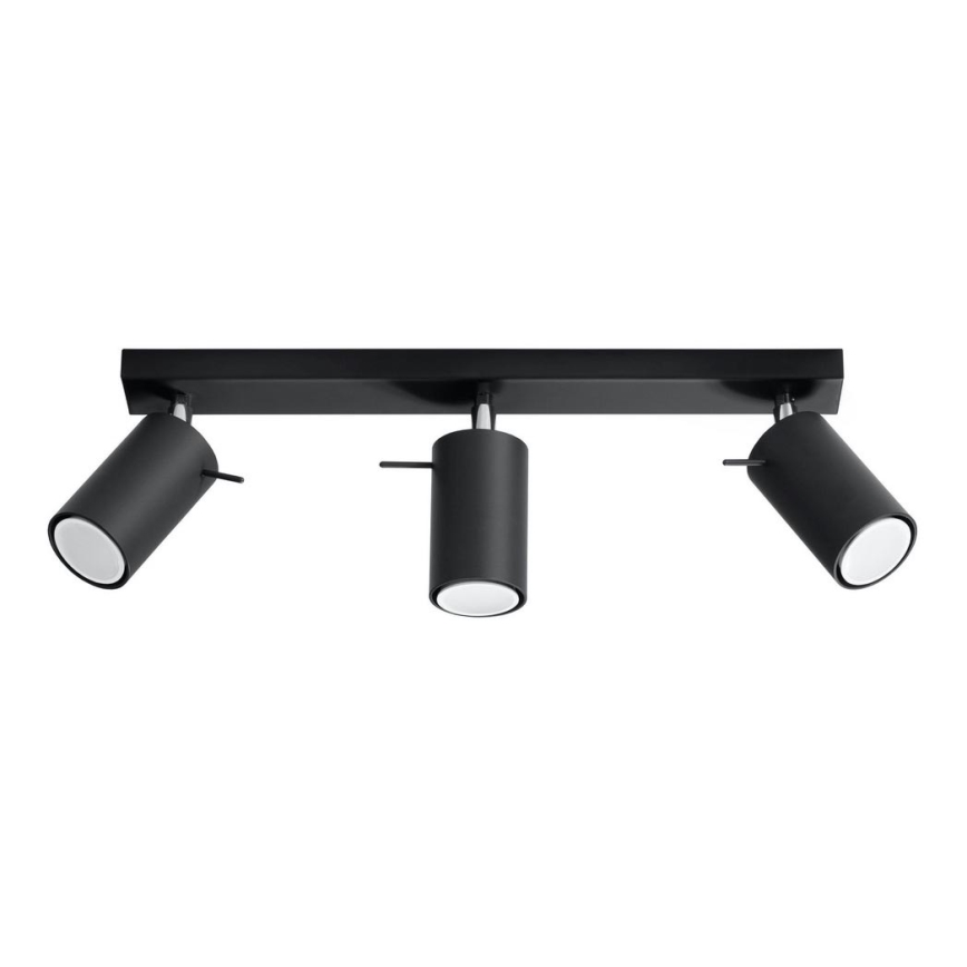 Akcentinis apšvietimas RING 3 3xGU10/10W/230V juoda