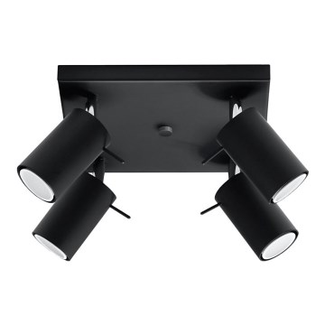 Akcentinis apšvietimas RING 4 4xGU10/10W/230V juoda