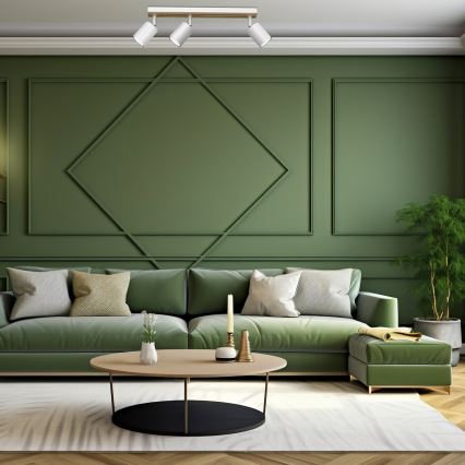 Akcentinis apšvietimas TERRA 3xGU10/8W/230V balta/ąžuolas