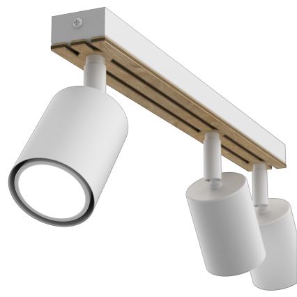 Akcentinis apšvietimas TERRA 3xGU10/8W/230V balta/ąžuolas