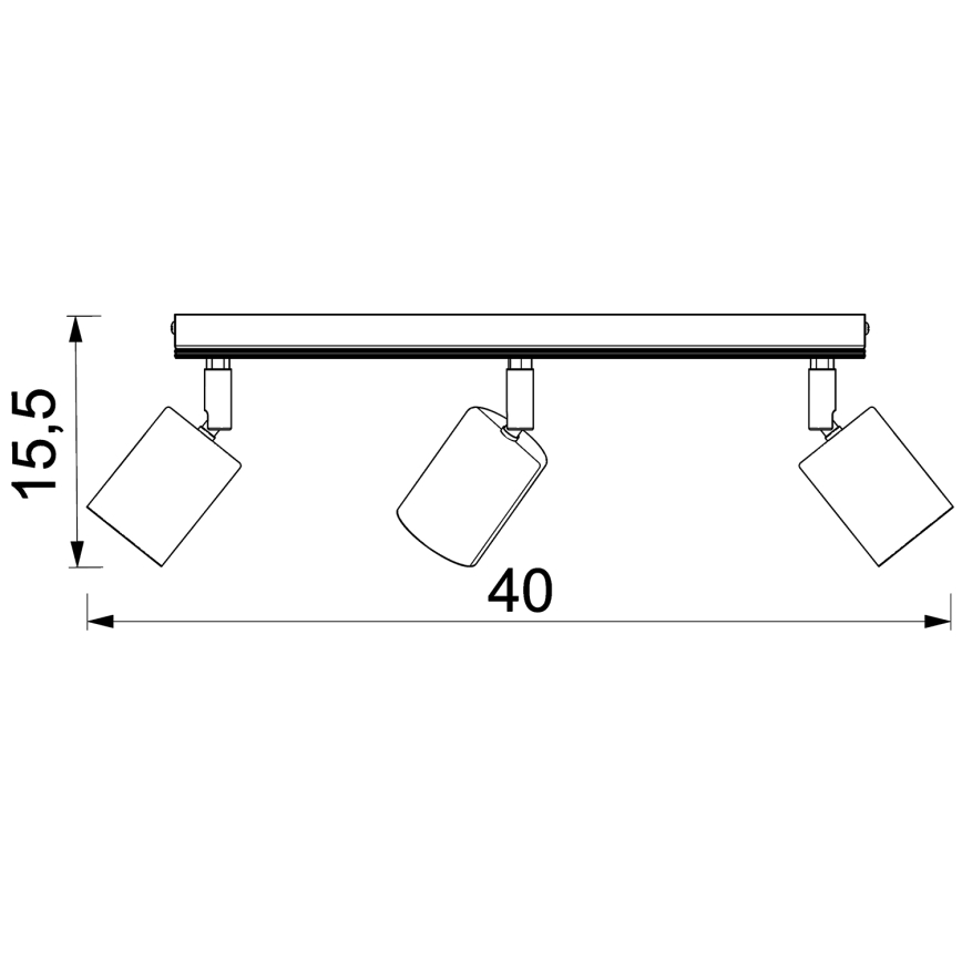 Akcentinis apšvietimas TULON 3xGU10/8W/230V balta/ąžuolas