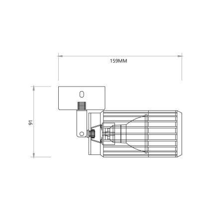 Akcentinis apšvietimas VERTICAL 1xGU10/8W/230V juoda