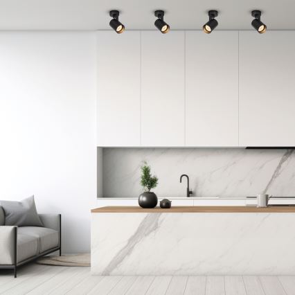 Akcentinis apšvietimas VOLF 1xGU10/10W/230V juoda