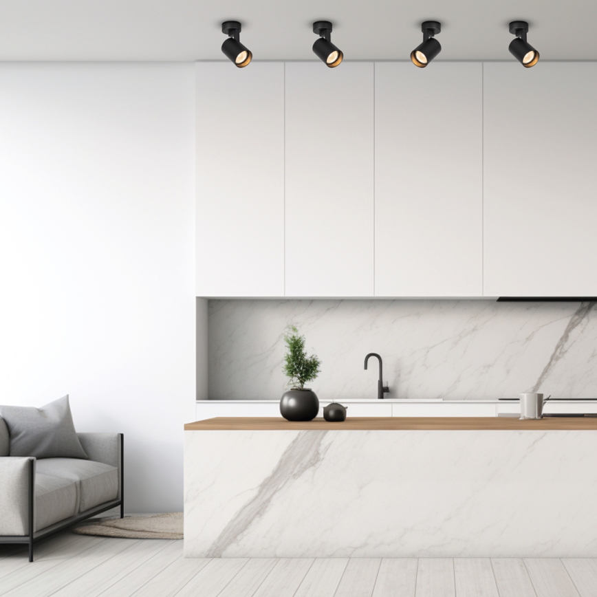 Akcentinis apšvietimas VOLF 1xGU10/10W/230V juoda