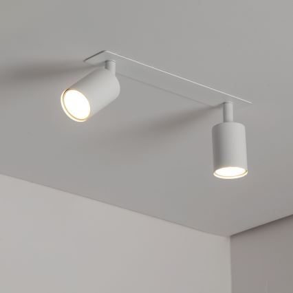 Akcentinis įleidžiamas šviestuvas NEX 2xGU10/10W/230V balta