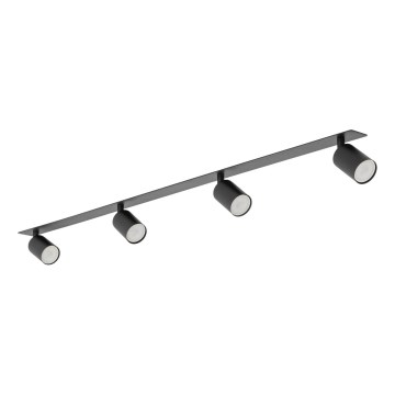 Akcentinis įleidžiamas šviestuvas NEX 4xGU10/10W/230V juoda