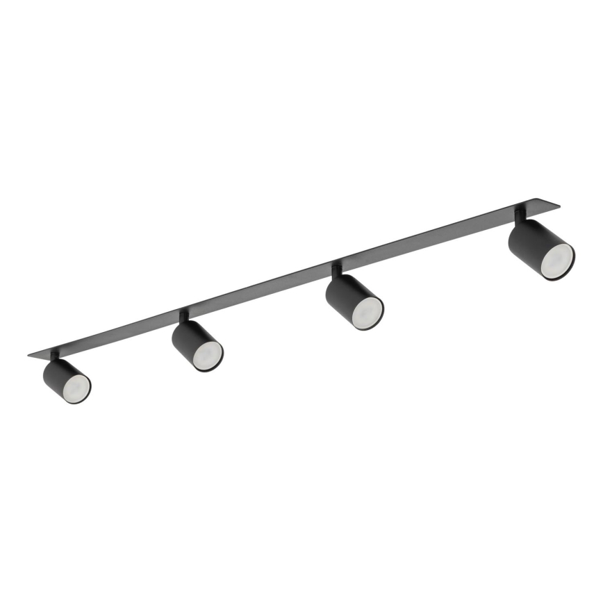 Akcentinis įleidžiamas šviestuvas NEX 4xGU10/10W/230V juoda