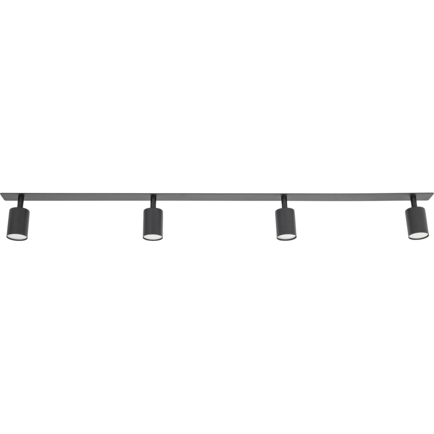 Akcentinis įleidžiamas šviestuvas NEX 4xGU10/10W/230V juoda