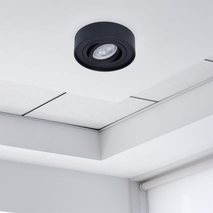 Akcentinis įleidžiamas šviestuvas NUSA 1xGU5,3/MR16/50W/12V apvalus juoda
