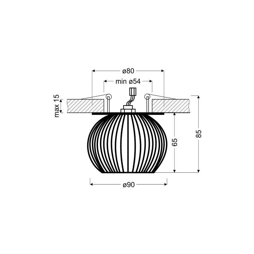 Akcentinis įleidžiamas šviestuvas SK 93 1xG9/40W/230V balta