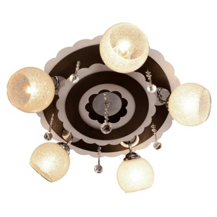Akcentinis šviestuvas ARONA 5xE27/15W/230V+LED juodas