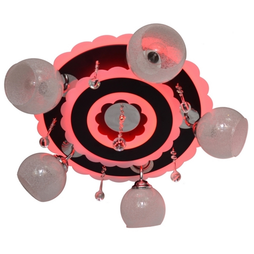 Akcentinis šviestuvas ARONA 5xE27/15W/230V+LED juodas