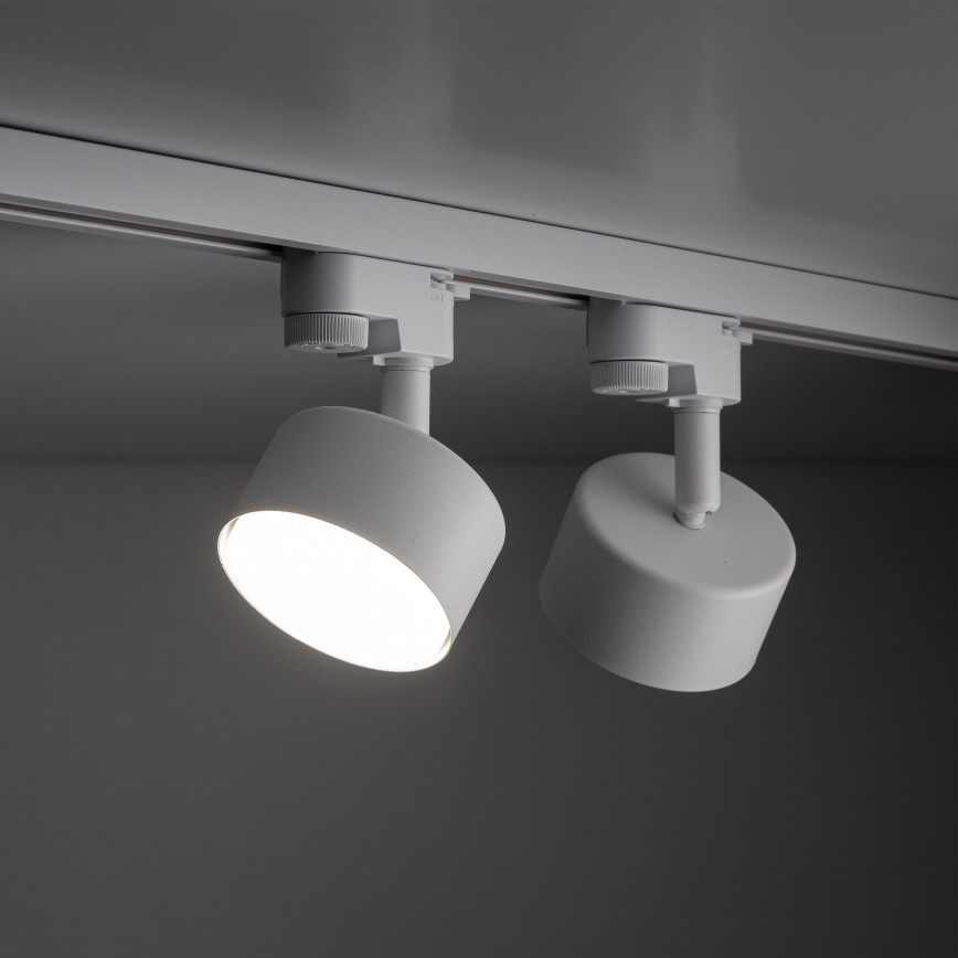 Akcentinis apšvietimas 1-fazės bėgių sistemai AVIA 1xGX53/15W/230V balta