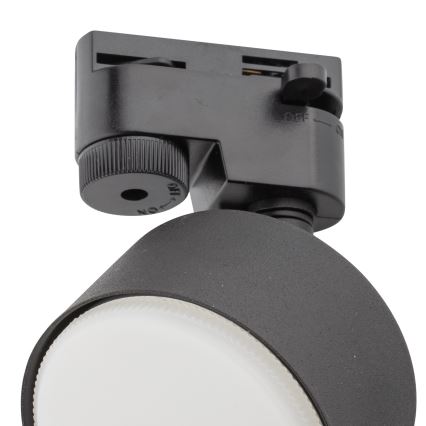 Akcentinis apšvietimas 1-fazės bėgių sistemai AVIA 1xGX53/15W/230V juoda