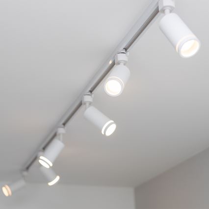 Akcentinis apšvietimas 1-fazės bėgių sistemai JET RING 1xGU10/10W/230V balta
