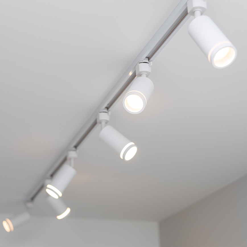 Akcentinis apšvietimas 1-fazės bėgių sistemai JET RING 1xGU10/10W/230V balta
