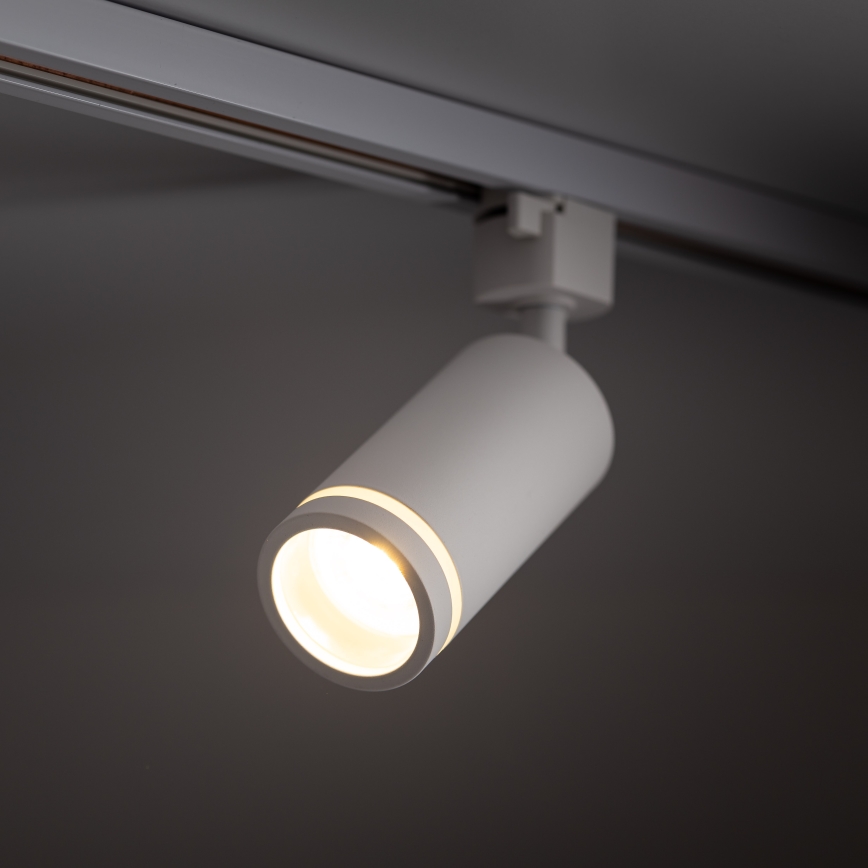 Akcentinis apšvietimas 1-fazės bėgių sistemai JET RING 1xGU10/10W/230V balta