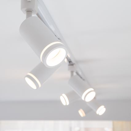 Akcentinis apšvietimas 1-fazės bėgių sistemai JET RING 1xGU10/10W/230V balta