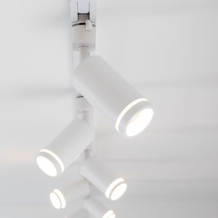 Akcentinis apšvietimas 1-fazės bėgių sistemai JET RING 1xGU10/10W/230V balta