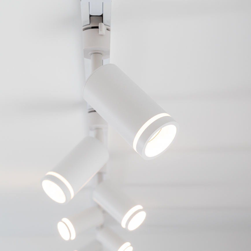 Akcentinis apšvietimas 1-fazės bėgių sistemai JET RING 1xGU10/10W/230V balta