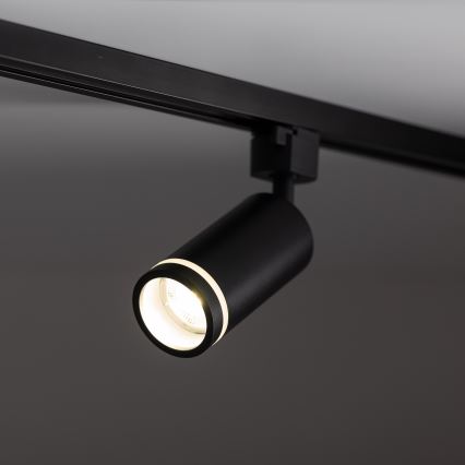 Akcentinis apšvietimas 1-fazės bėgių sistemai JET RING 1xGU10/10W/230V juoda