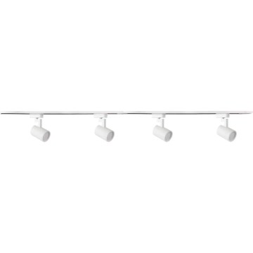 Akcentinis šviestuvas bėgių sistemai LYNX 4xGU10/10W/230V + 2 x 75 cm bėgių sistema balta