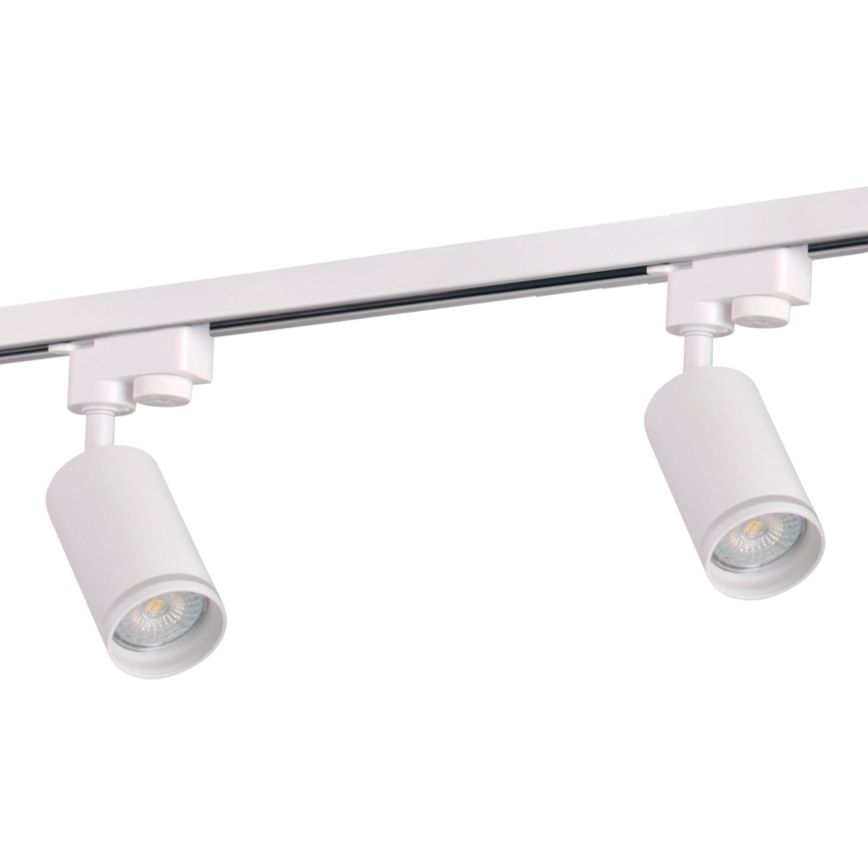 Akcentinis šviestuvas bėgių sistemai PARYŽIUS 3xGU10/10W/230V + 1 m bėgis sistema balta