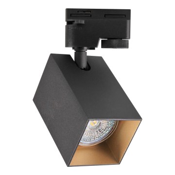 Akcentinis šviestuvas bėgių sistemai SQUARE 1xGU10/10W/230V juoda