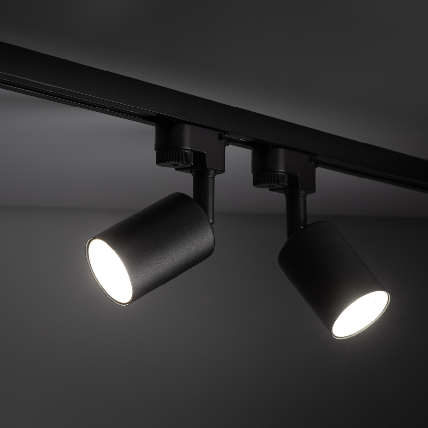 Akcentinis apšvietimas 1-fazės bėgių sistemai TOP 1xGU10/10W/230V juoda