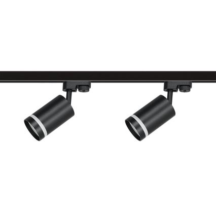 Akcentinis šviestuvas bėgių sistemoje PIPE 4xGU10/10W/230V 2x1m juoda