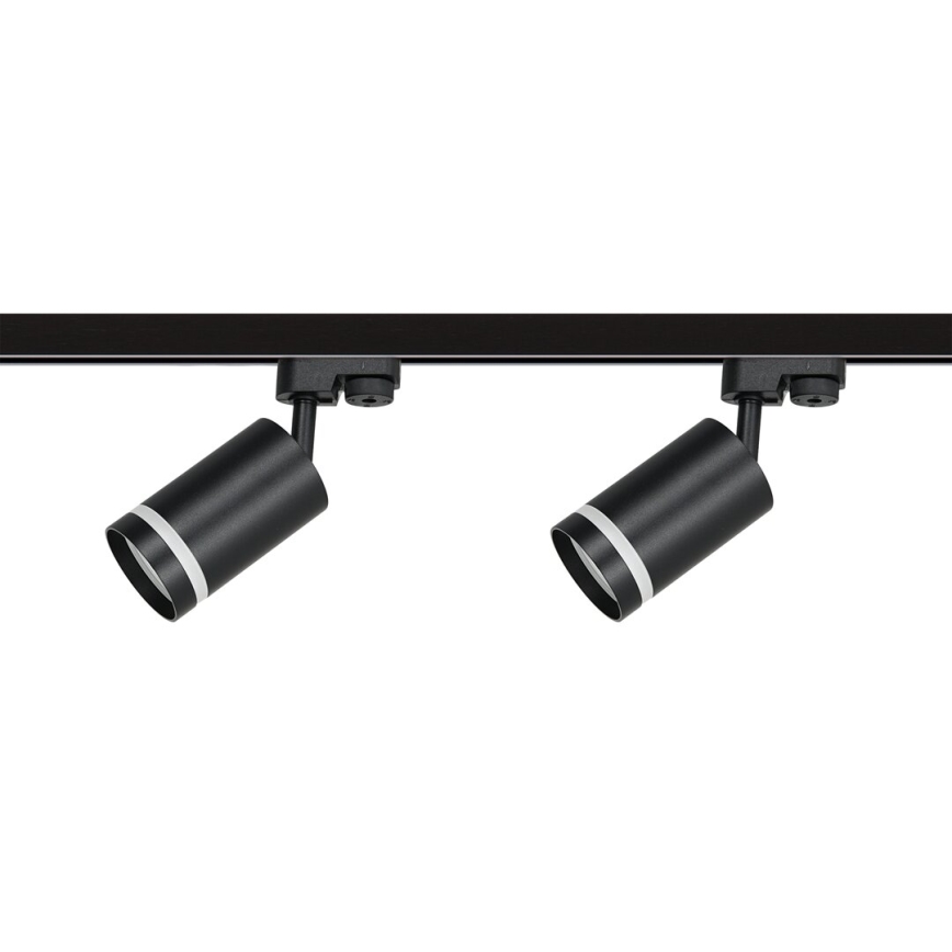 Akcentinis šviestuvas bėgių sistemoje PIPE 4xGU10/10W/230V 2x1m juoda