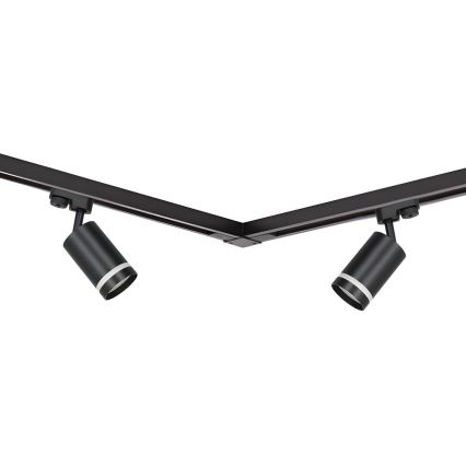 Akcentinis šviestuvas bėgių sistemoje PIPE 4xGU10/10W/230V 2x1m juoda