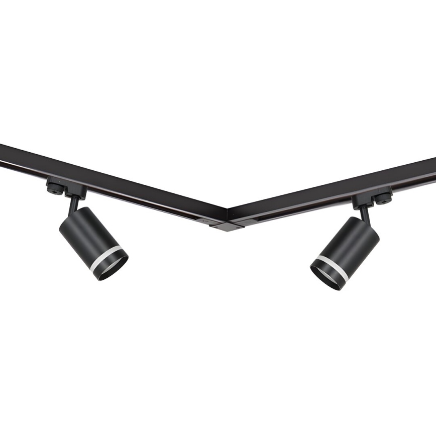 Akcentinis šviestuvas bėgių sistemoje PIPE 4xGU10/10W/230V 2x1m juoda