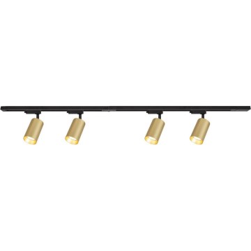 Akcentinis šviestuvas bėgių sistemoje PIPE 4xGU10/10W/230V auksas/juoda