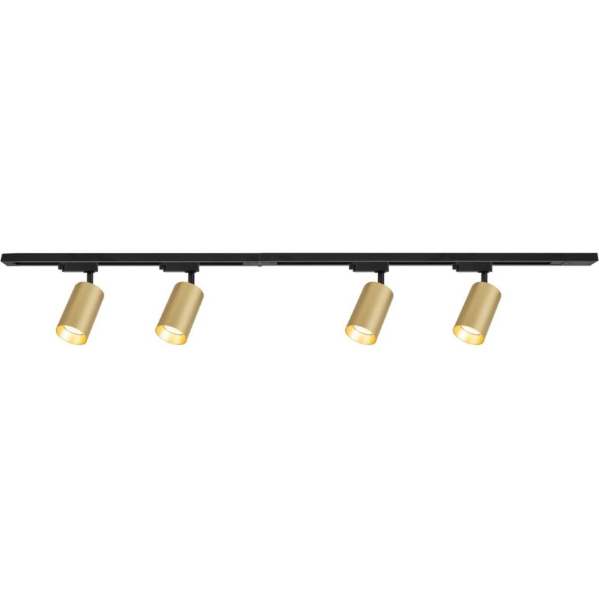 Akcentinis šviestuvas bėgių sistemoje PIPE 4xGU10/10W/230V auksas/juoda