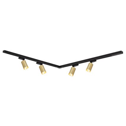 Akcentinis šviestuvas bėgių sistemoje PIPE 4xGU10/10W/230V auksas/juoda