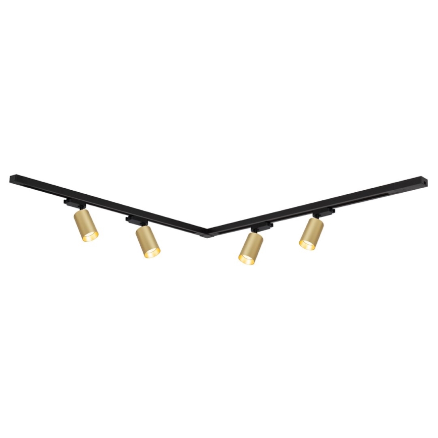 Akcentinis šviestuvas bėgių sistemoje PIPE 4xGU10/10W/230V auksas/juoda
