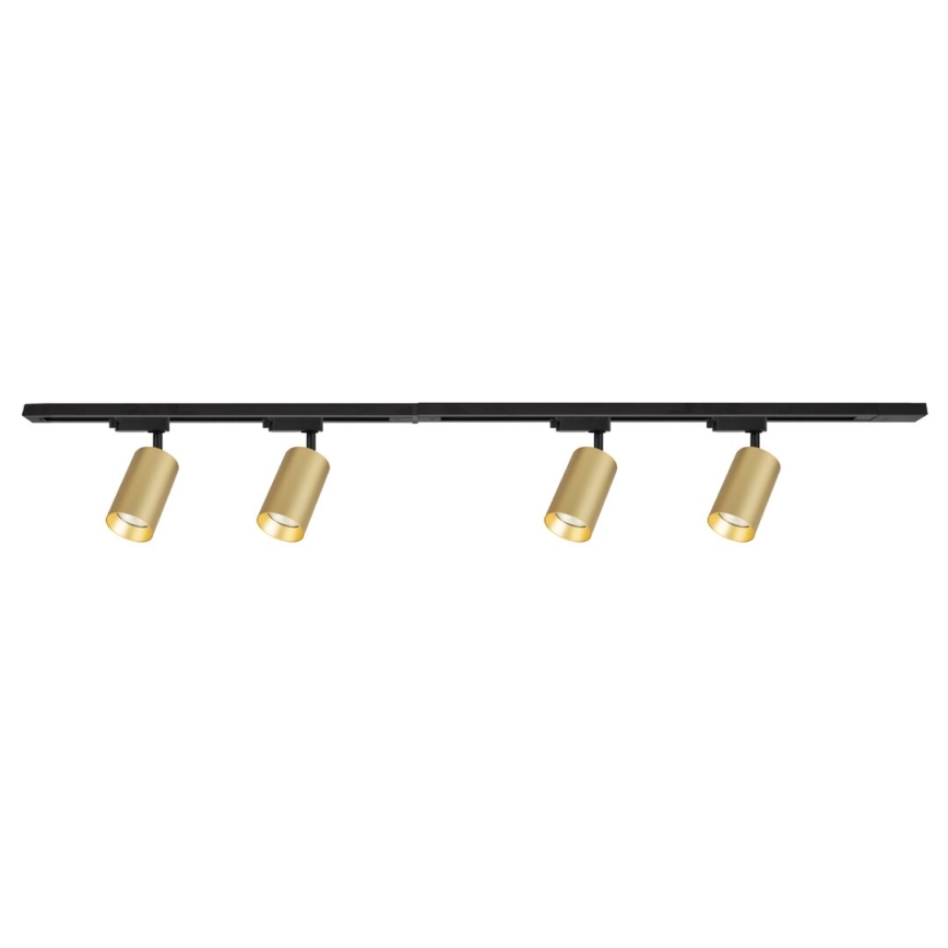Akcentinis šviestuvas bėgių sistemoje PIPE 4xGU10/10W/230V auksas/juoda